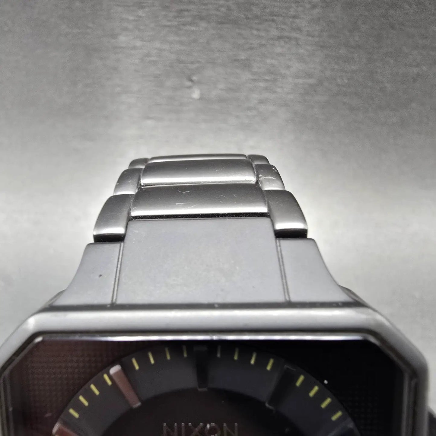 Nixon The Platform Watch Men 41mm Black Dial Black Tone Octagon New Battery4