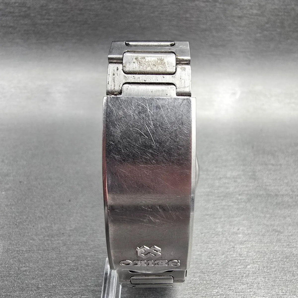 Seiko SQ Watch Men 35mm Black Dial Silver Tone Daydate Alarm 7223-6019 New Batt7