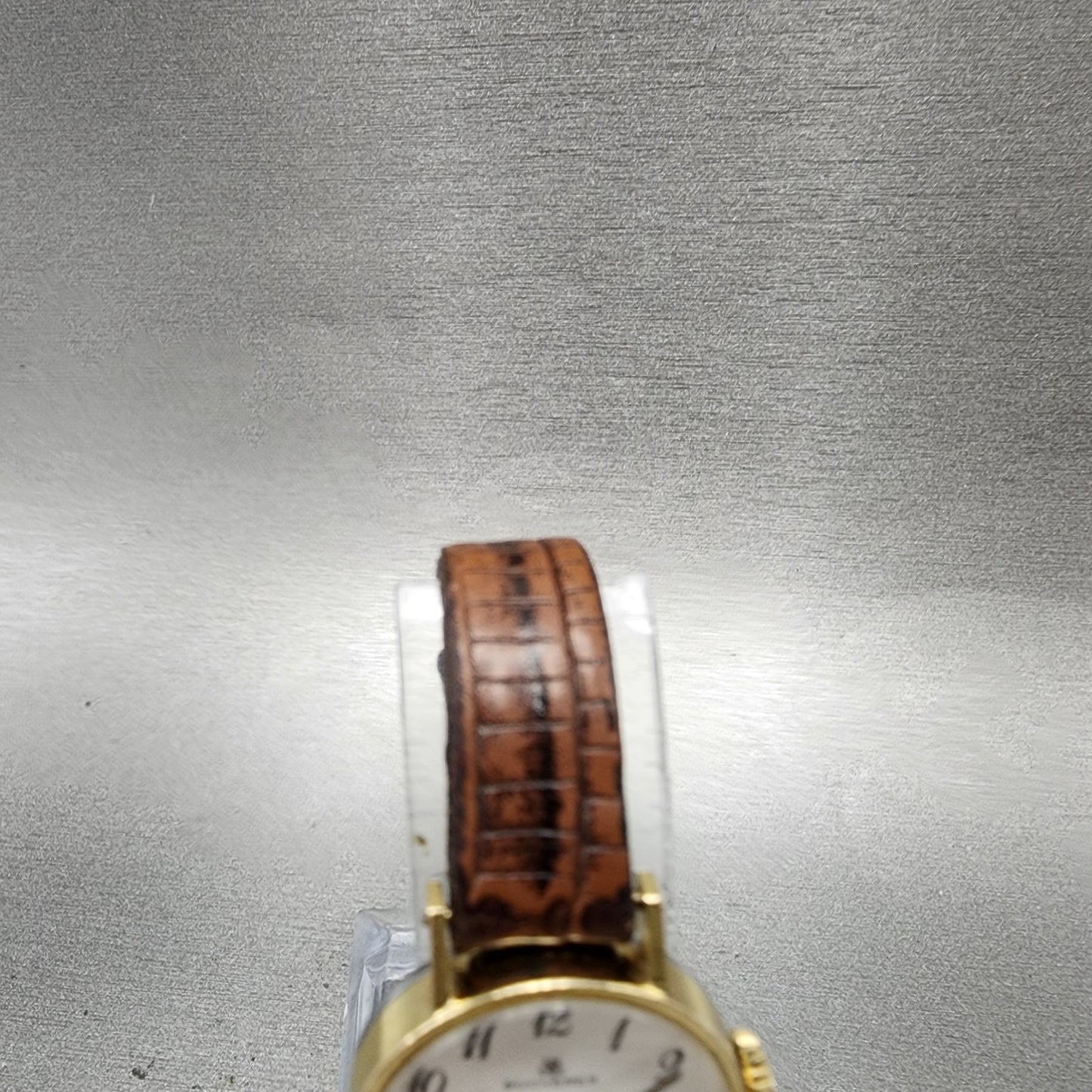 Bucherer Watch Women 21mm White Dial Gold Plated Manual Wind PARTS5