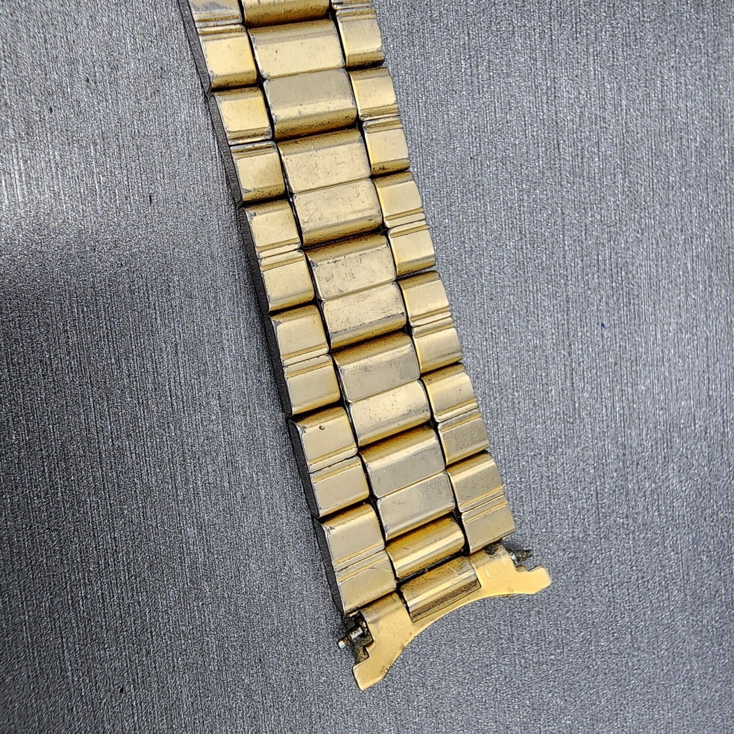 Omega Watch Bracelet 18mm 10KT Gold Filled Duchess USA Vintage Tri Folding Clasp6