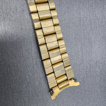 Omega Watch Bracelet 18mm 10KT Gold Filled Duchess USA Vintage Tri Folding Clasp6