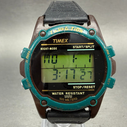 Timex Expedition Watch Men 40mm Digital Brown & Green Alarm Chrono New Battery0