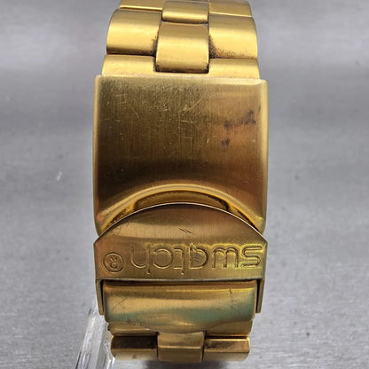 Swatch Irony DIAPHANE Chronograph Watch Men Gold Dial Date SVCK4032G New Battery7