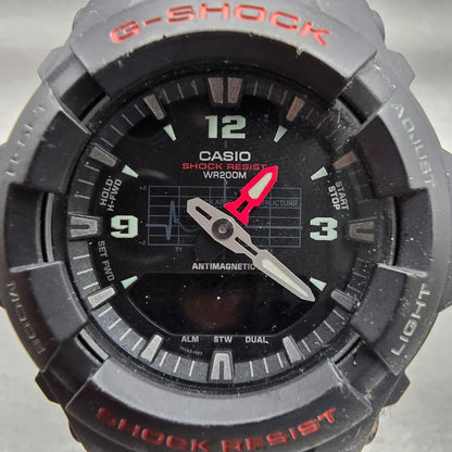 Casio G-Shock G-100 Watch Men 47mm Black Dial Black Tone Chrono Alarm New Batt J1