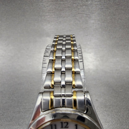 Citizen EcoDrive Watch Women 24mm White Dial Two Tone E030L20484 Runs4