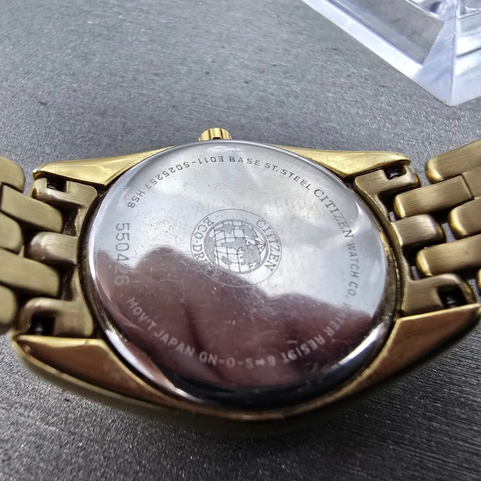 Citizen Eco-Drive Paladion Watch Women 28mm Cream Dial Gold Tone Date Runs9