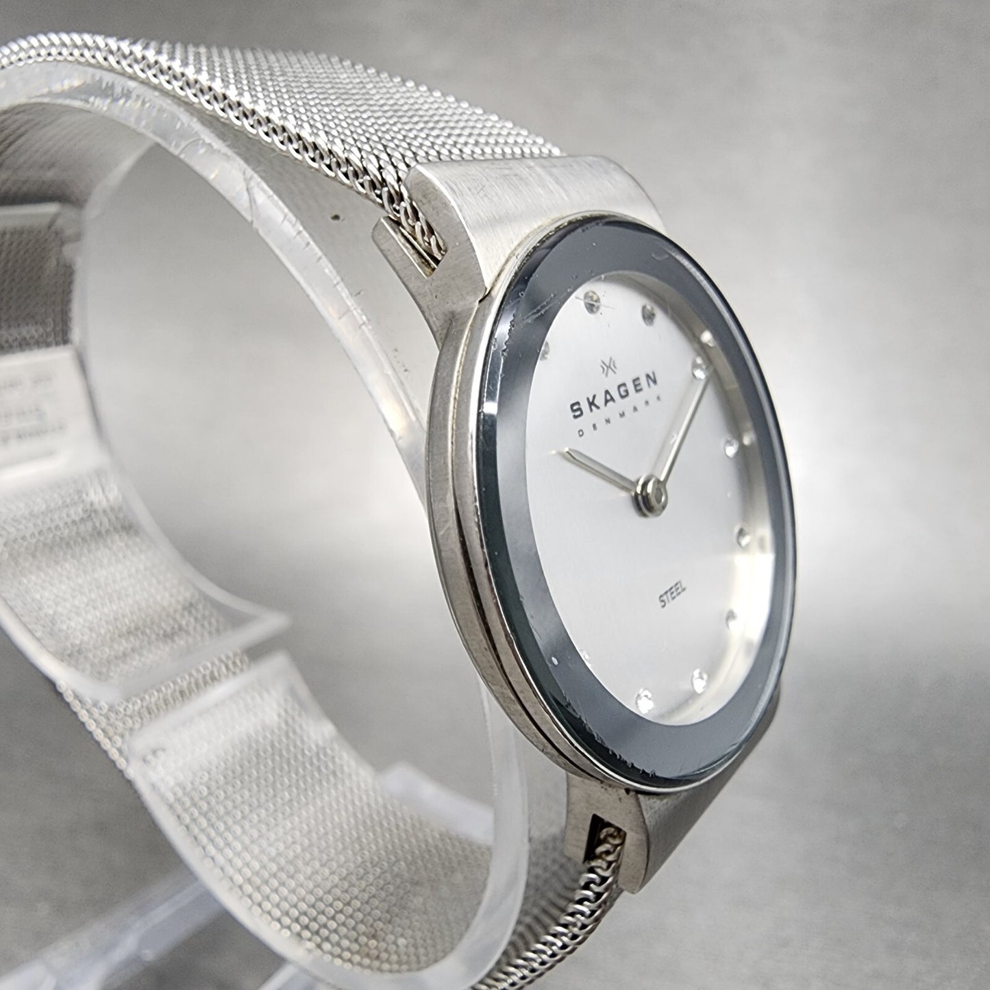 Skagen Watch Women 26mm Silver Dial Stainless Steel Round 358SSSD New Battery3