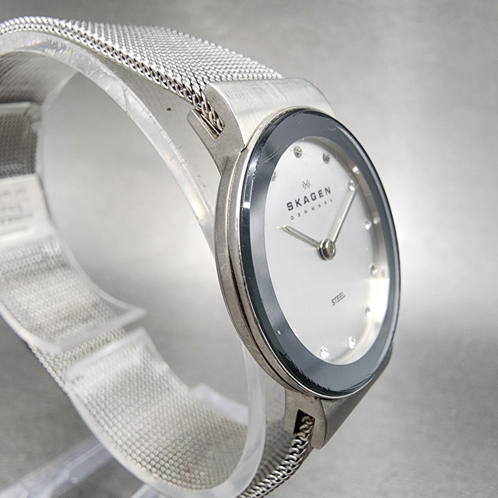 Skagen Watch Women 26mm Silver Dial Stainless Steel Round 358SSSD New Battery3