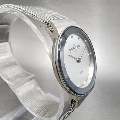 Skagen Watch Women 26mm Silver Dial Stainless Steel Round 358SSSD New Battery3