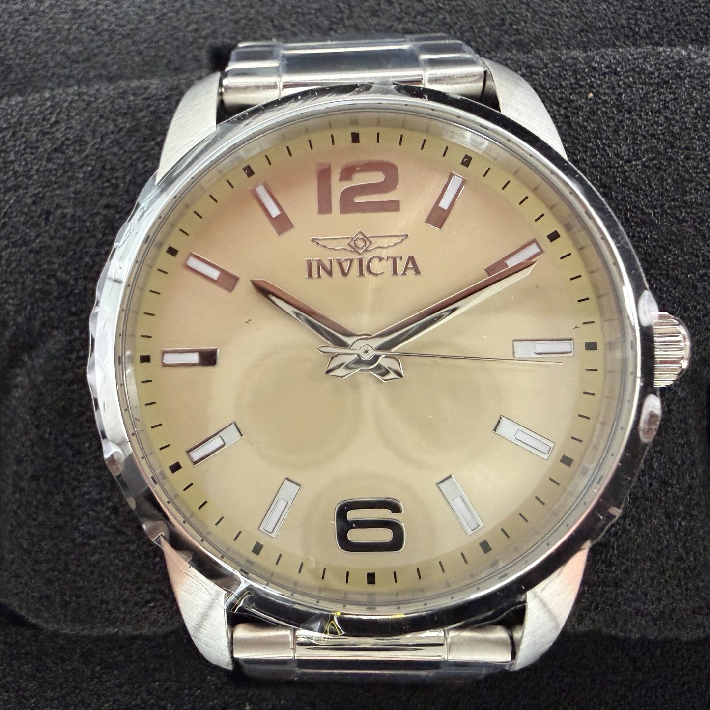 Invicta Celestial Watch Men 43mm Cream Dial Silver Round Bracelet 484921