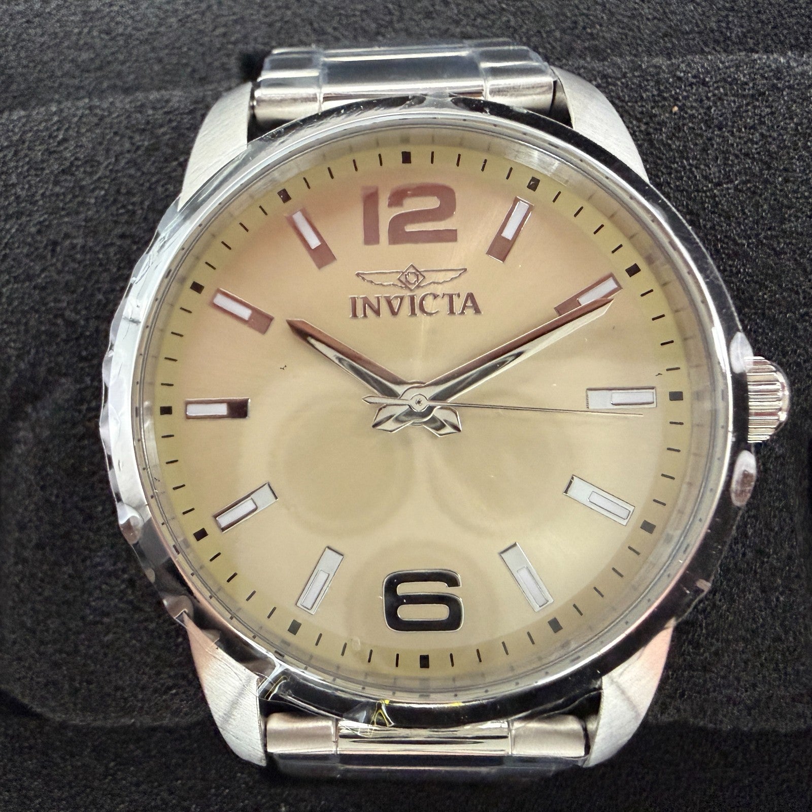 Invicta Celestial Watch Men 43mm Cream Dial Silver Round Bracelet 484921