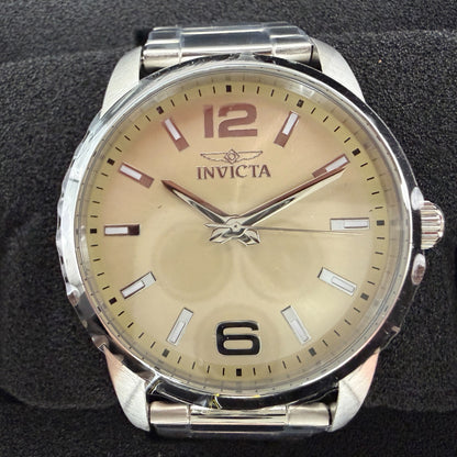 Invicta Celestial Watch Men 43mm Cream Dial Silver Round Bracelet 484921