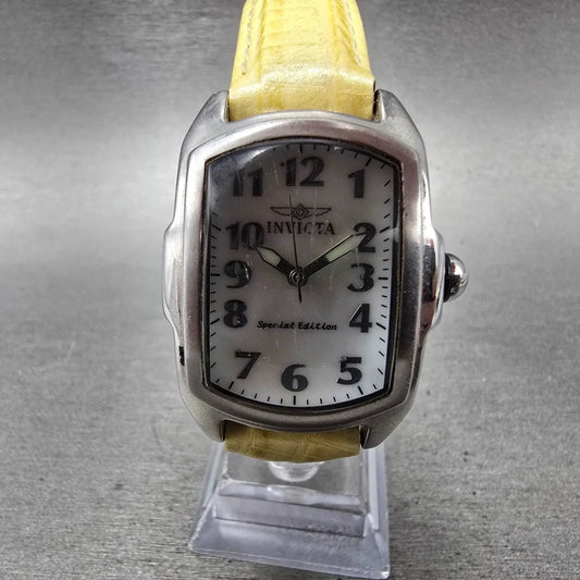 Invicta Lupah Watch Women 29mm MOP Dial Silver Tone Rectangle 19778 New Battery0
