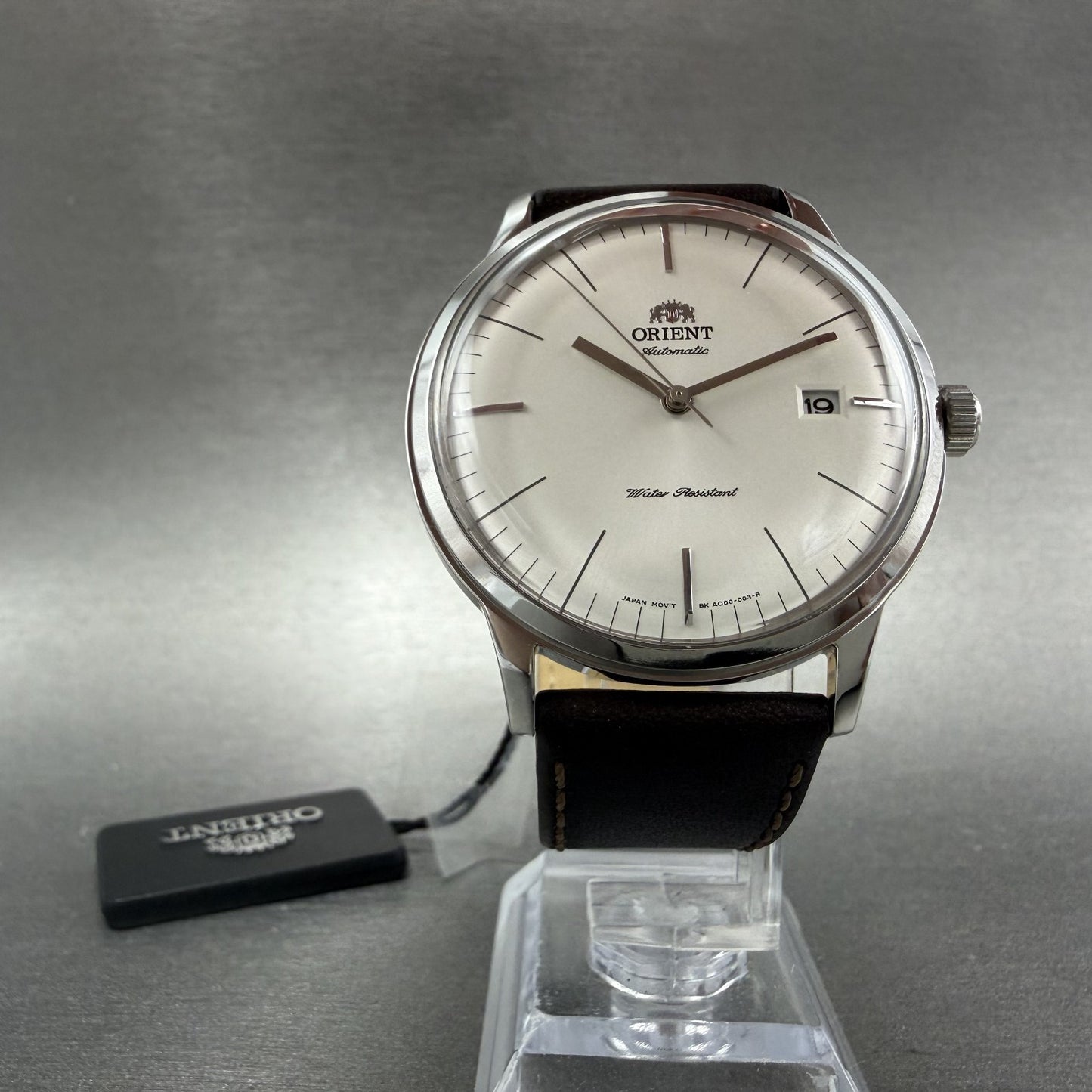 Orient Bambino Watch Men 41mm White Dial Stainless Steel Date Round Automatic AB5