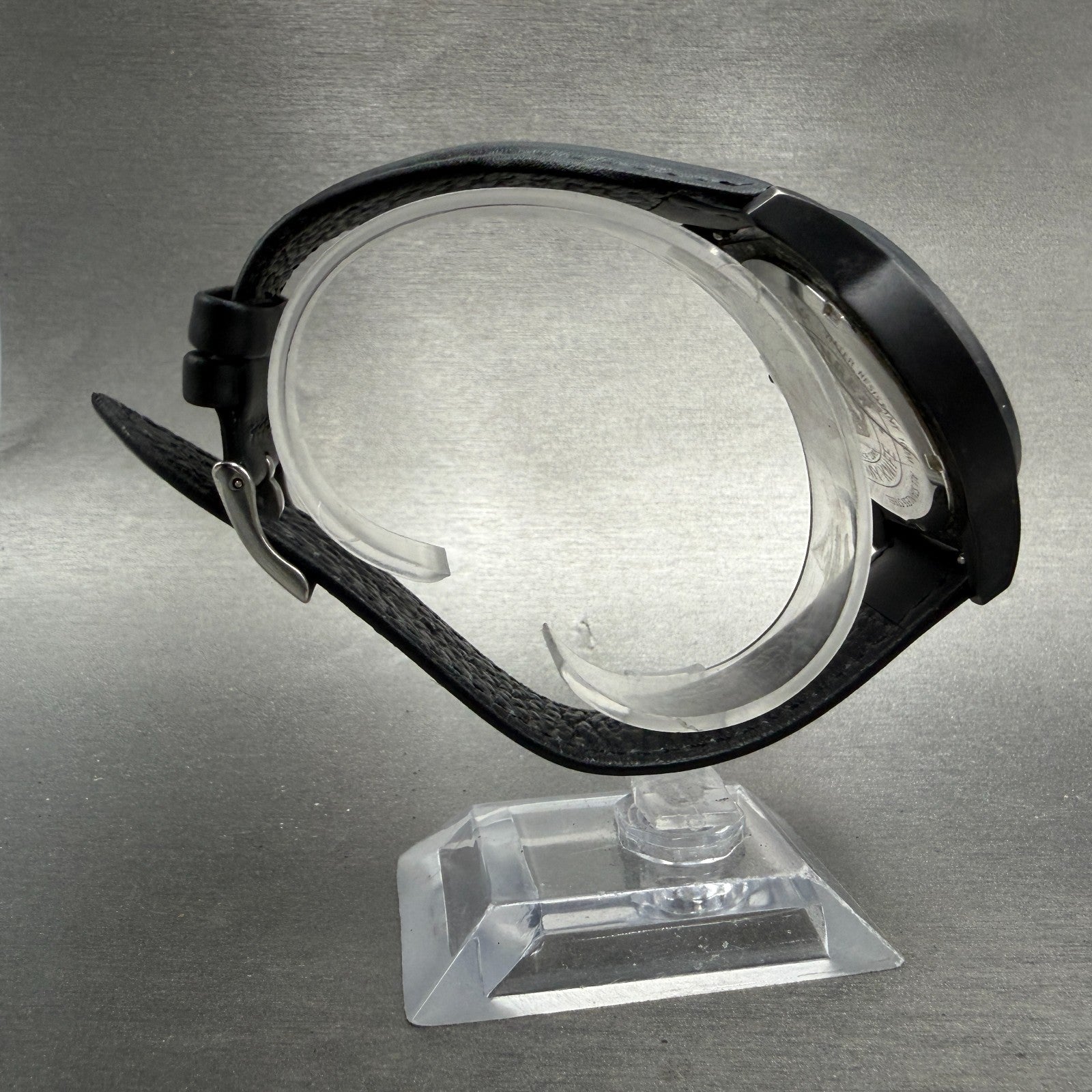 Wenger Watch Men 41mm Black Dial Black Tone Date 7281X Round New Battery8