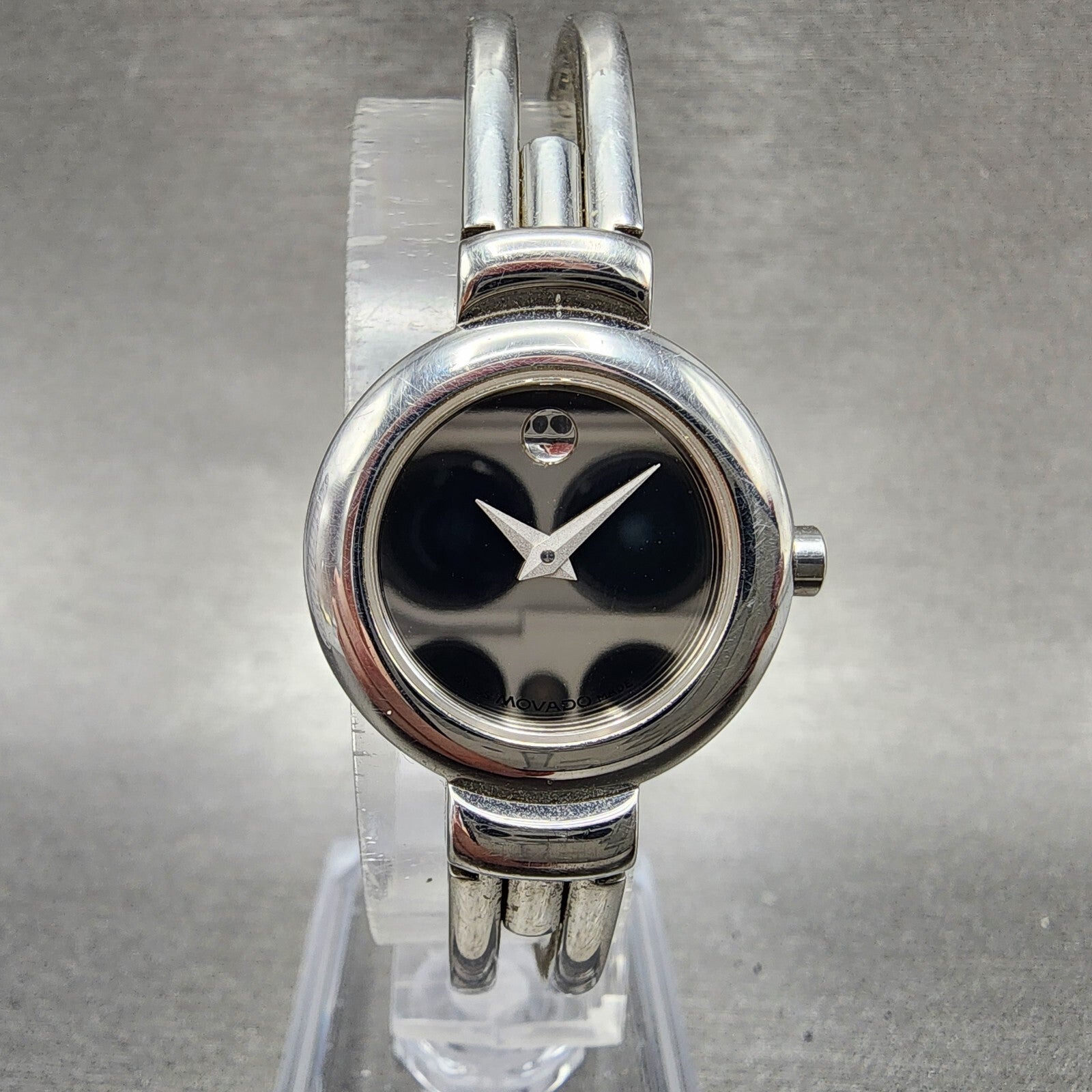 Movado Harmony Watch Women 23mm Silver Dial Stainless steel 84A1809  New Battery0