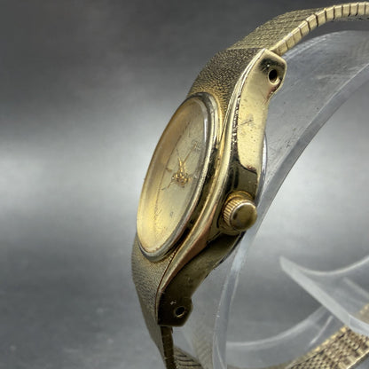 Citizen CQ Watch Women 17mm Champagne Dial Gold Tone Oval 5930-S25350 New Batt2