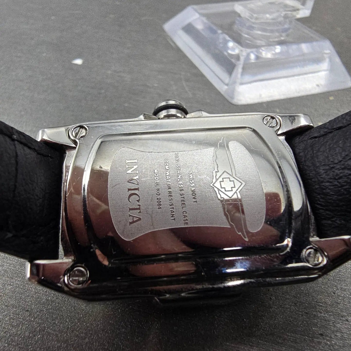 Invicta Lupha Watch Women 29mm Brown Dial Silver Tone Rectangle 2084 New Battery9