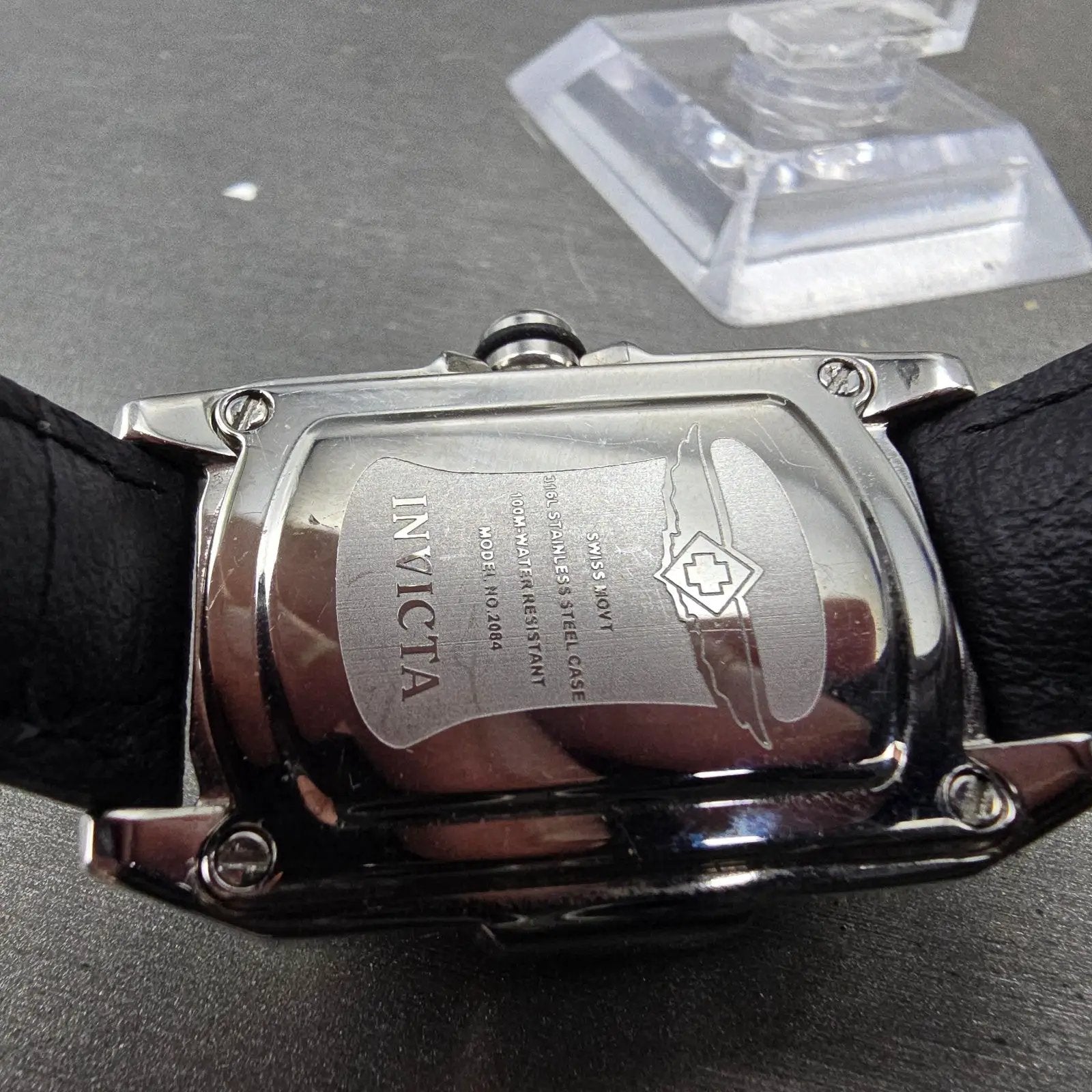 Invicta Lupha Watch Women 29mm Brown Dial Silver Tone Rectangle 2084 New Battery9