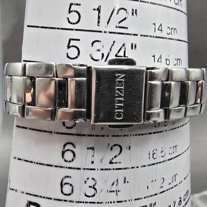 Citizen Eco-Drive Watch Women 25mm Silver Dial Steel Daydate E001-K17560 Runs10