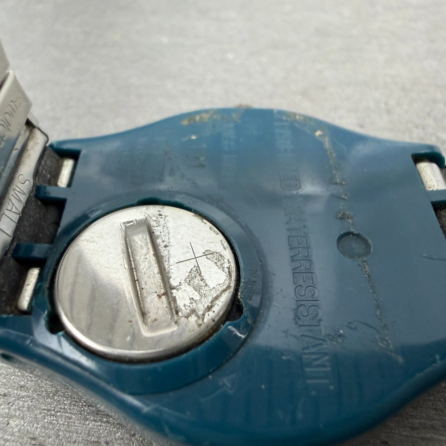 Swatch Steel Lite Watch Men 34mm Skeleton Dial Blue Tone Round New Batt9