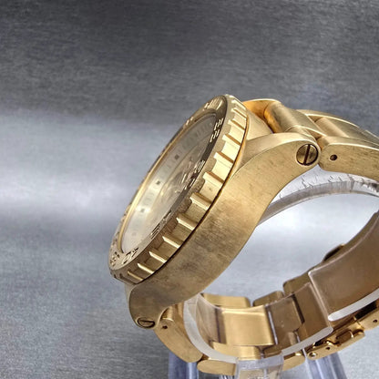 Nixon The 42-20 Chrono Watch Men 42mm Gold Dial Gold Tone Date Round New Battery2