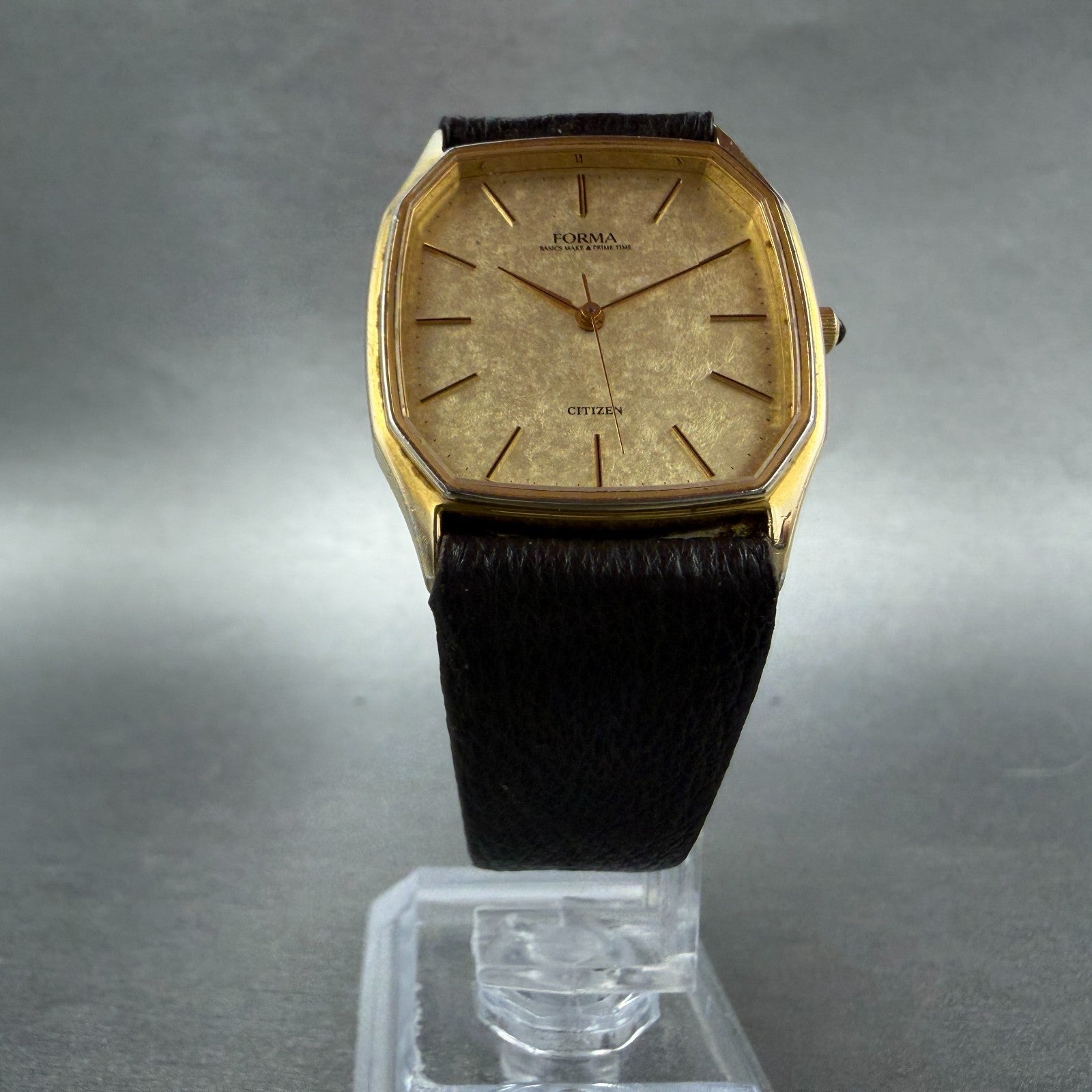 Citizen Forma Watch Men 29mm Champagne Dial Gold Tone 5630-F60005 New Battery5
