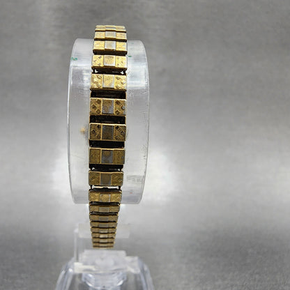 VTG Citizen Watch Women 16mm Black Dial Gold Tone Oval 5920-S52446 New Battery