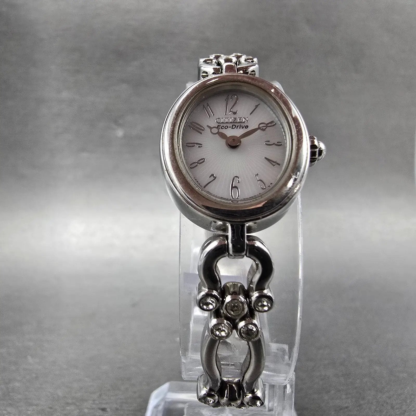 Citizen Eco-Drive Watch Women 18mm White Dial Silver Tone B023-S021774 Runs4