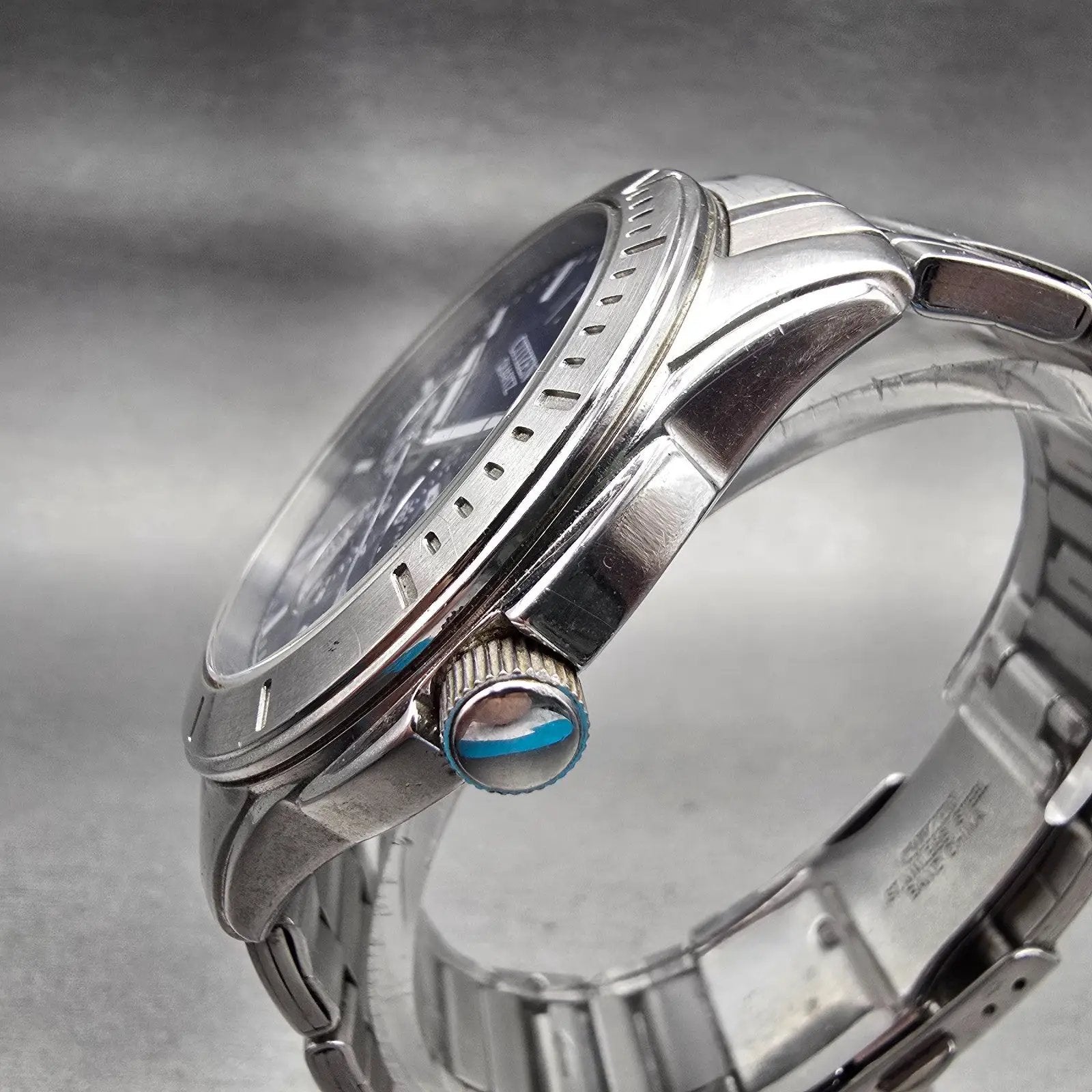 Citizen Watch Men 41mm Blue Dial Silver Tone Daydate Round 6329-S075556 New Batt2