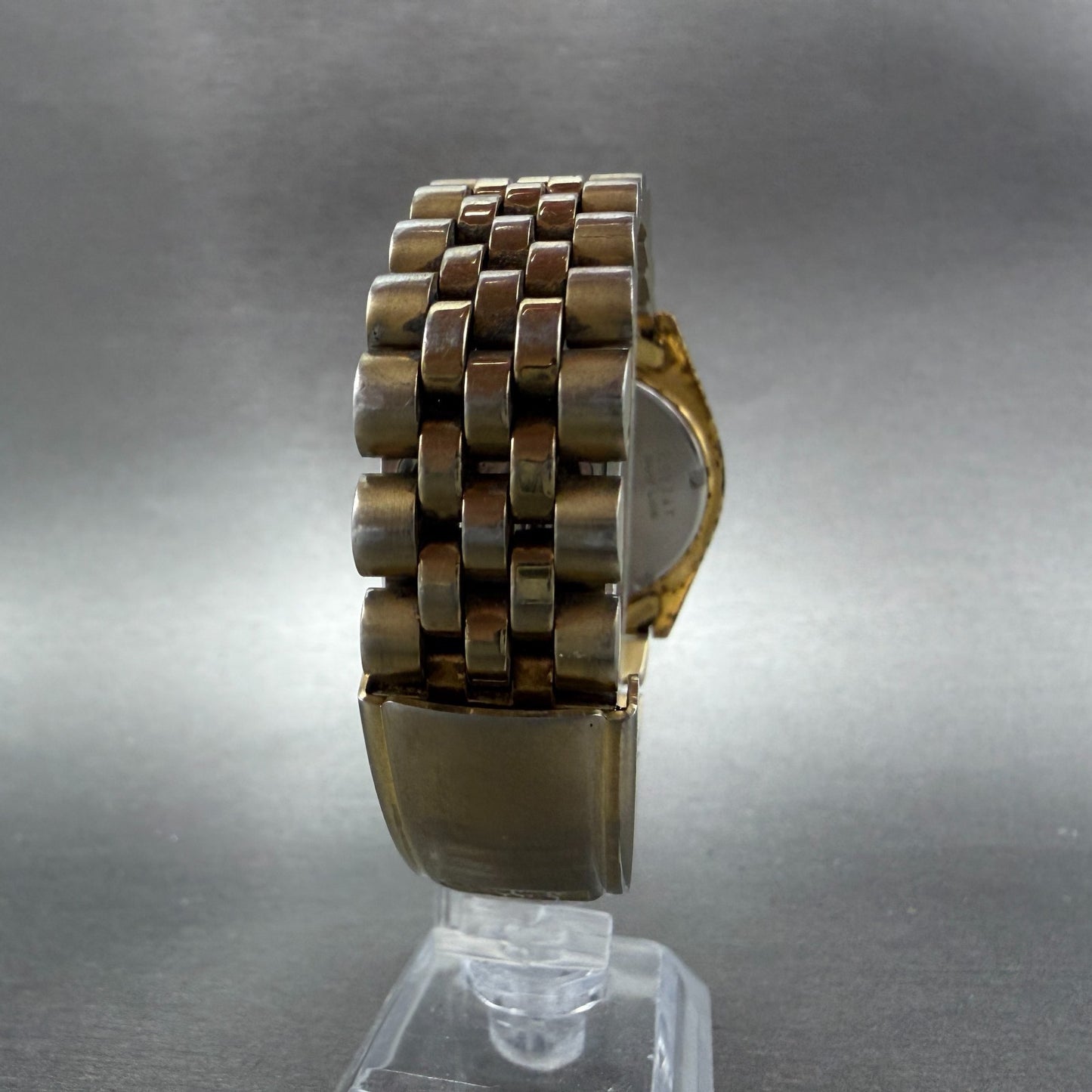 Seiko President Watch Men 36mm Gold Dial Gold Tone Daydate 7N43-8111 New Battery7
