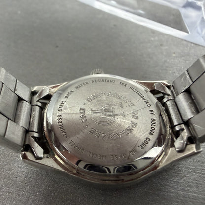 Bulova TFX Watch Women 26mm White Dial Silver Tone Date Round 36M00 New battery9