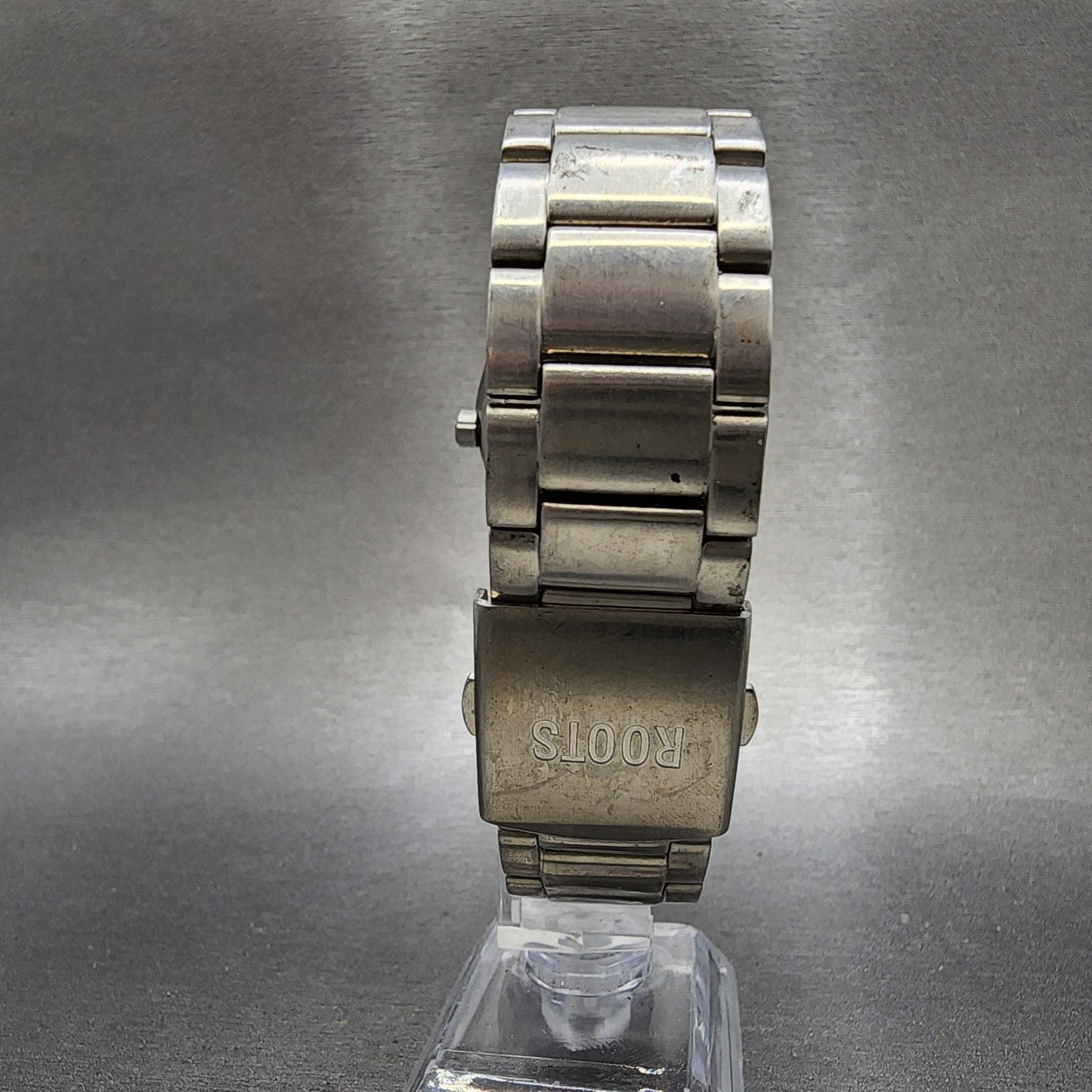 Roots Watch Men 39mm Silver Dial Silver Tone Daydate Pacific Rim New Battery7