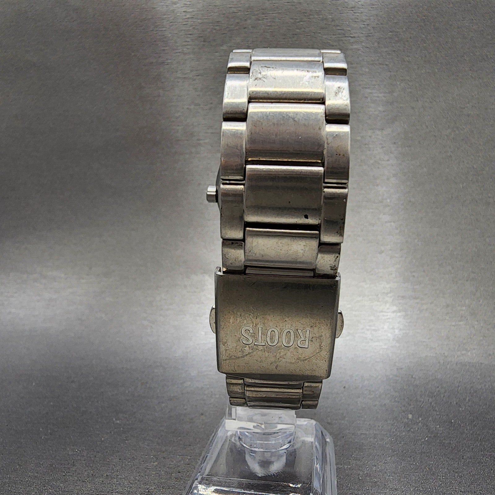 Roots Watch Men 39mm Silver Dial Silver Tone Daydate Pacific Rim New Battery7