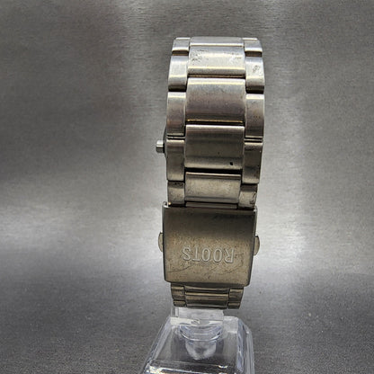 Roots Watch Men 39mm Silver Dial Silver Tone Daydate Pacific Rim New Battery7