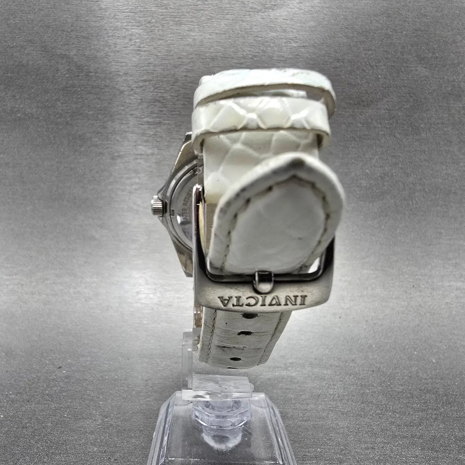 Invicta Heart Dive Watch Women 37mm Silver Dial Silver Tone Date 12401 New BattJ8