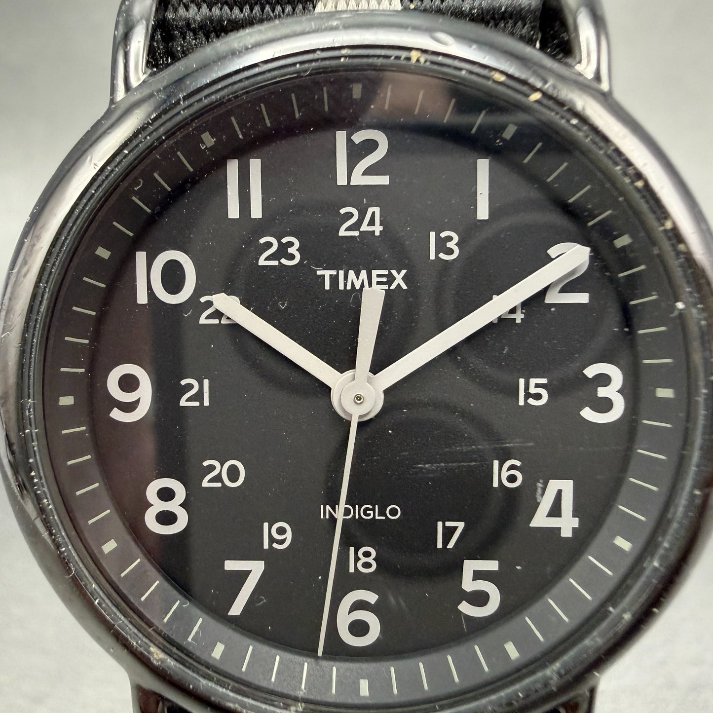 Timex Weekender Watch Men 38mm Black Dial Black Tone Round T2N889 New Battery1