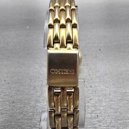 Seiko Watch Women 24mm White Dial Gold Tone Round 3Y02-0B50 New Battery Vintage7
