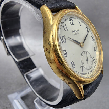 Seiko Avenue Watch Men 31mm White Dial Gold Tone Round 2g286090 New Battery3