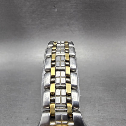 Citizen Eco-Drive Lucca Watch Women 25mm MOP Dial Two Tone Date Diamonds Runs5