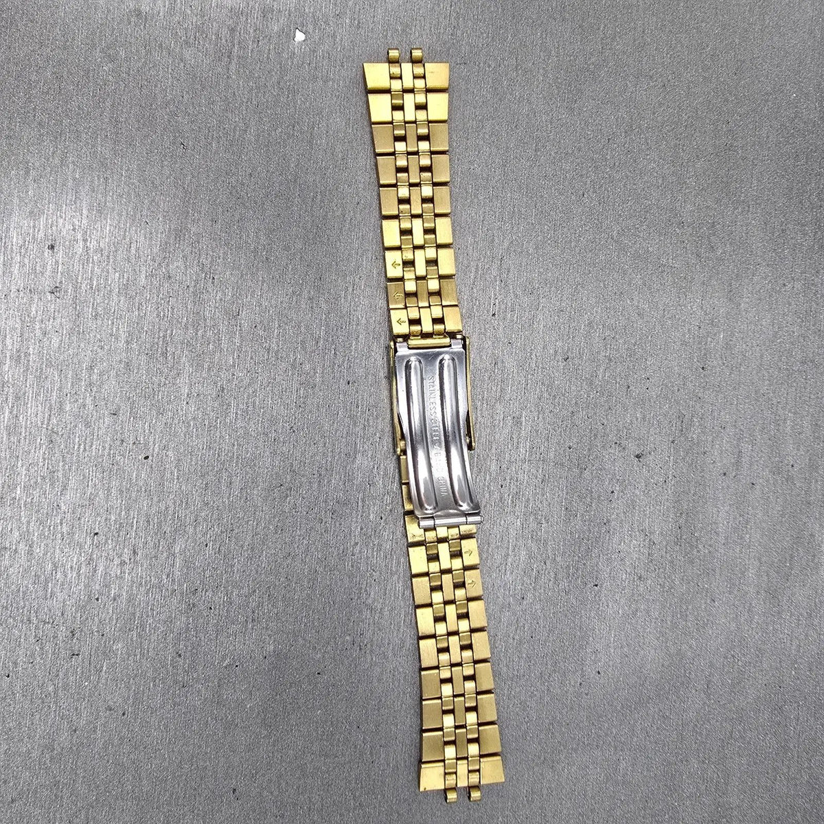 Seiko President Bracelet Stainless Steel Gold Tone Tri Folding Clasp VTG6