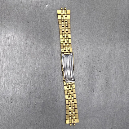 Seiko President Bracelet Stainless Steel Gold Tone Tri Folding Clasp VTG6