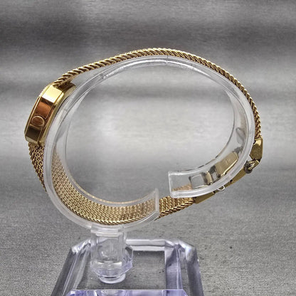 Seiko Watch Women 21mm Gold Dial Gold Tone Oval 2320-5200 New Battery Vintage6