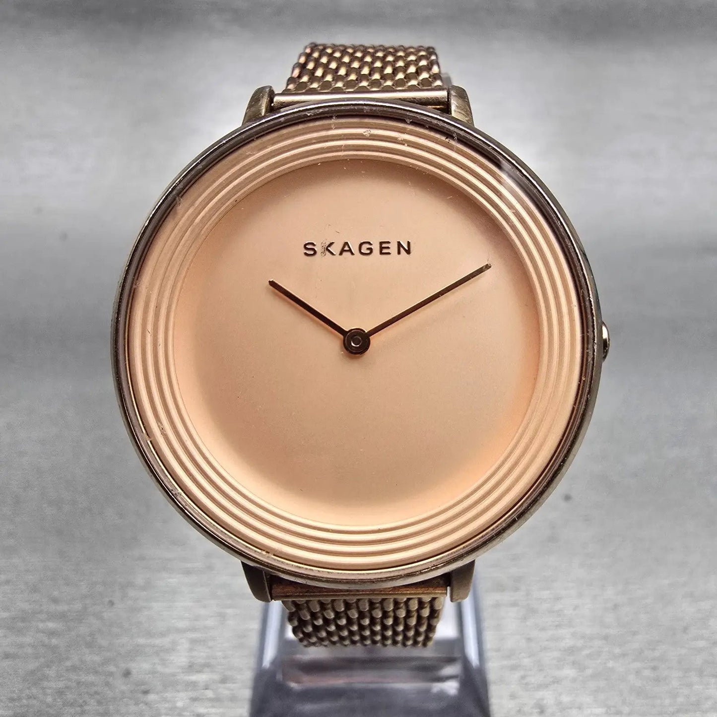 Skagen Ditte Watch Women 36mm Pink Dial Rose Gold Tone Round SKW2334 New Battery0