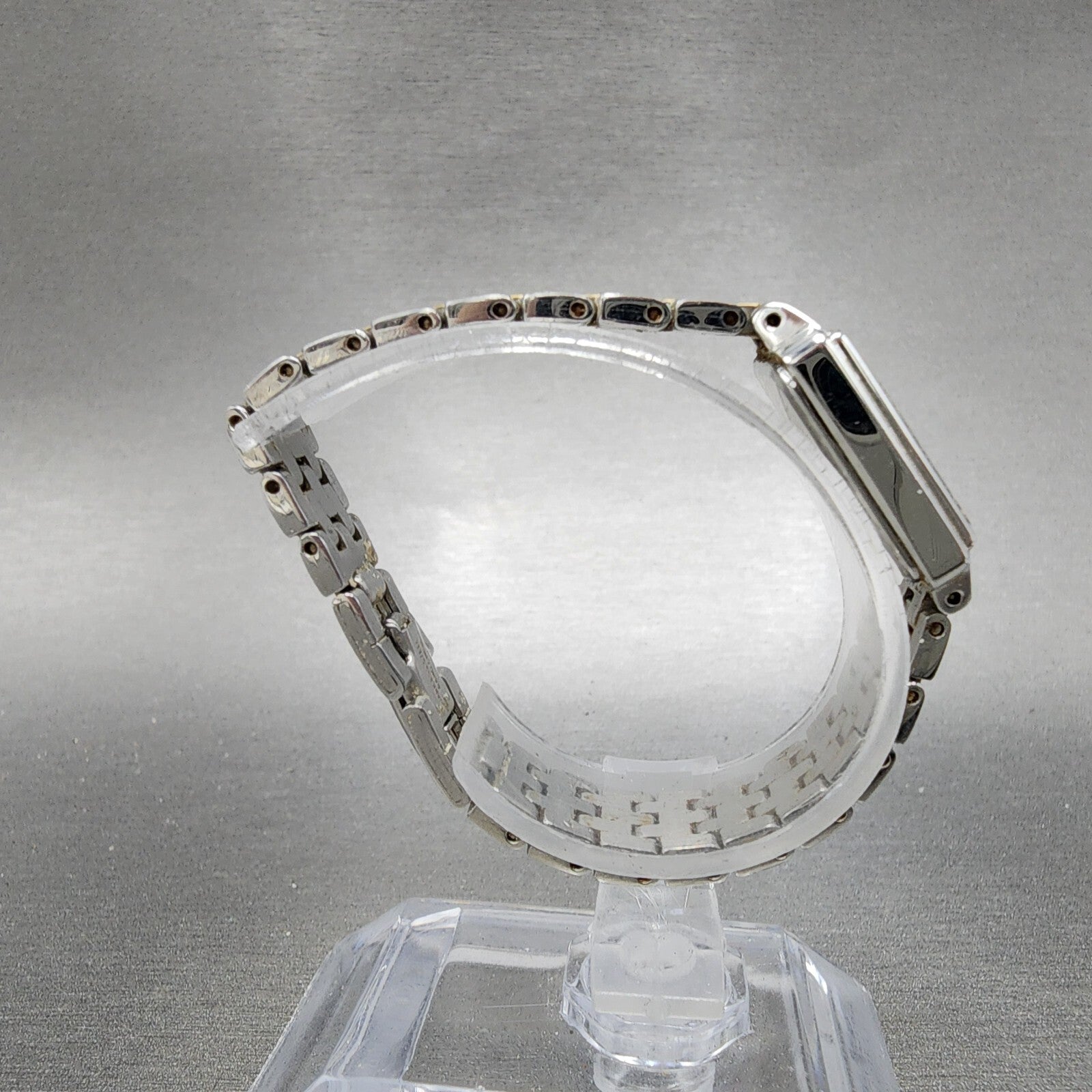 Seiko Tank Watch Women 16mm White Dial Two Tone Rectangle 1N010FH0 New Battery8