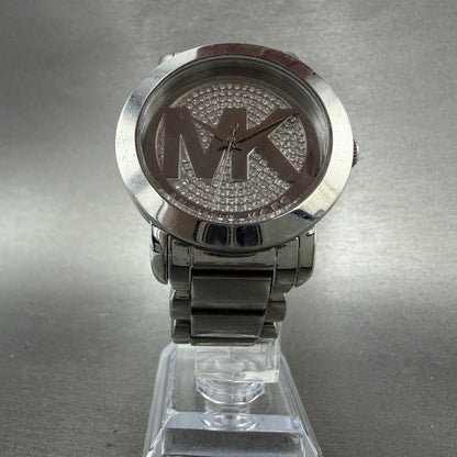 Michael kors Watch Women 38mm Silver Dial Silver Tone Round MK-3375 New battery5