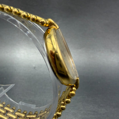 Longines Rodolphe Watch Women 24mm Gold Dial Gold Tone Round New Battery VTG3