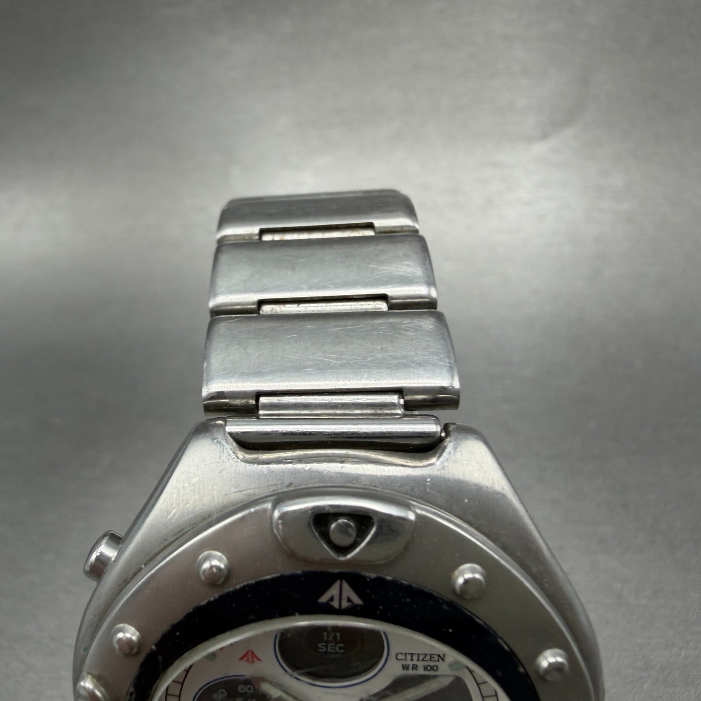 Citizen Promaster Watch Men 41mm White Dial Steel Analog Digital C451 New Batt4