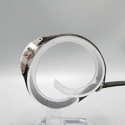 Vintage Pulsar Watch Women Silver Silver Dial Manual Wind 21mm Round Y431-0010