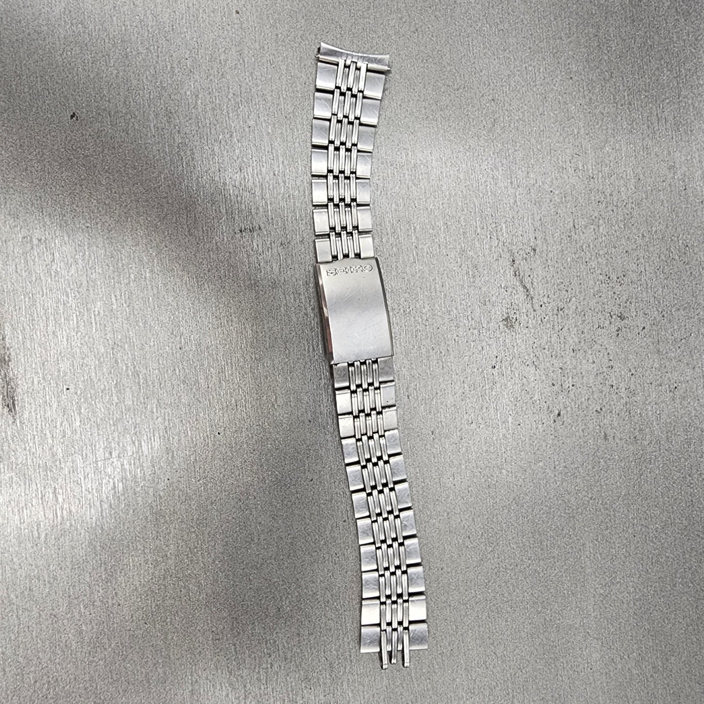 Seiko Bracelet 19mm Stainless Steel Tri Folding Clasp Vintage0
